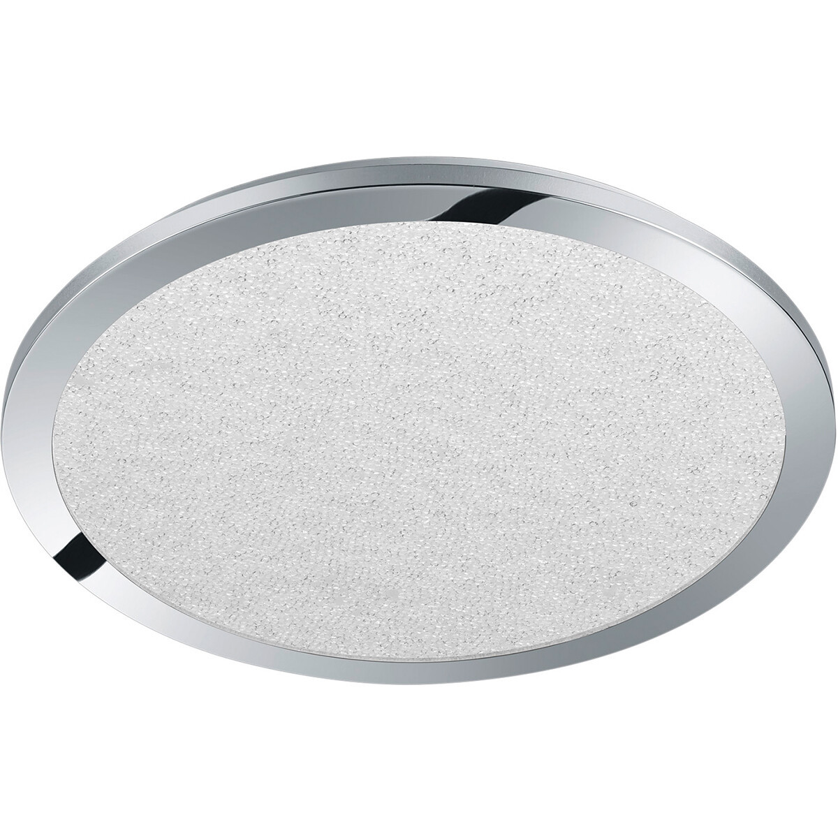 LED Plafondlamp - Plafondverlichting - Trion Cinopi - 22W - Warm Wit 3000K - Spatwaterdicht IP44 - Dimbaar - Rond - Mat Chroom - Kunststof