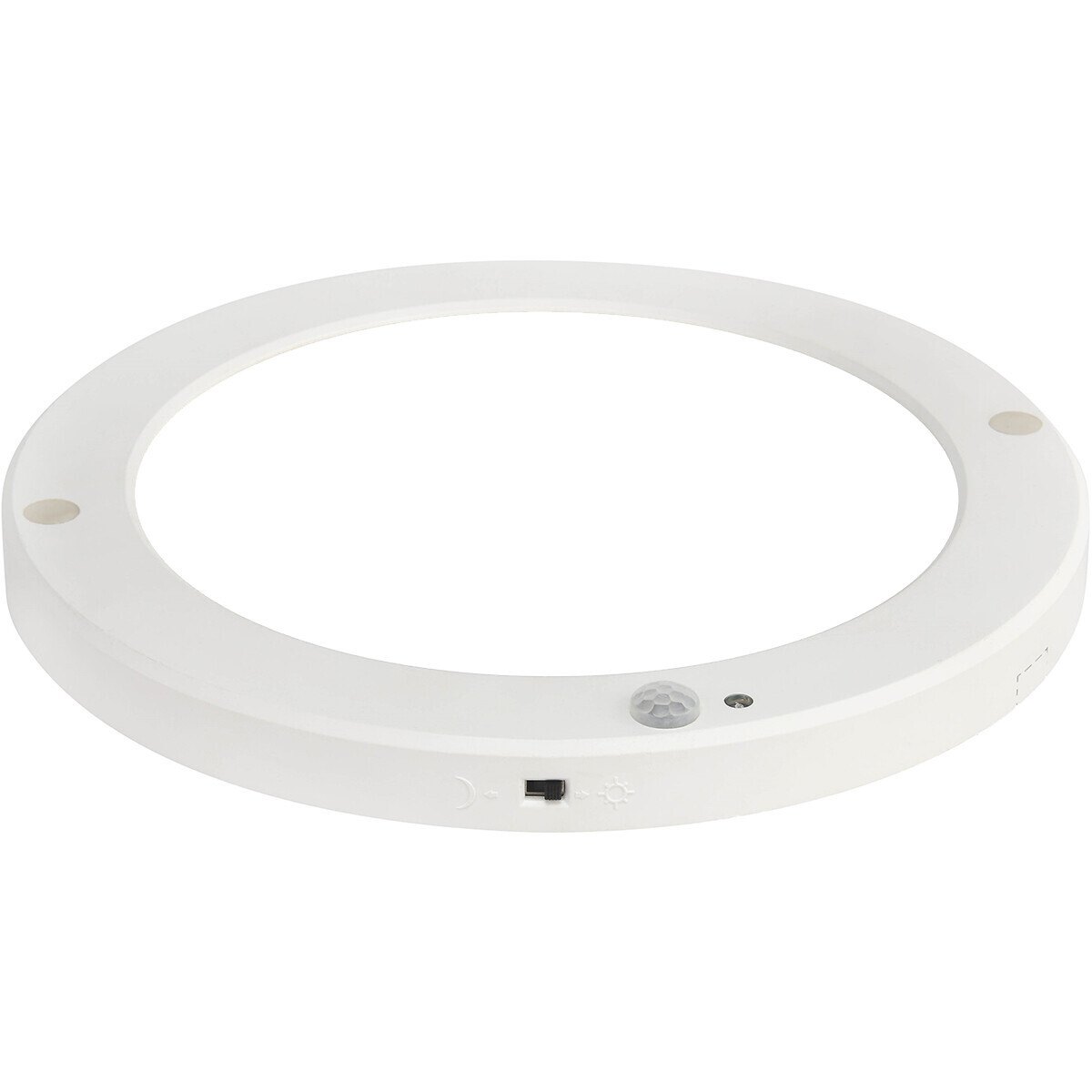 LED Plafondlamp met Bewegingssensor + Dag en Nacht Sensor - 18W - Helder/Koud Wit 6500K - 360° Zichthoek - Opbouw/Inbouw - Rond - Mat Wit