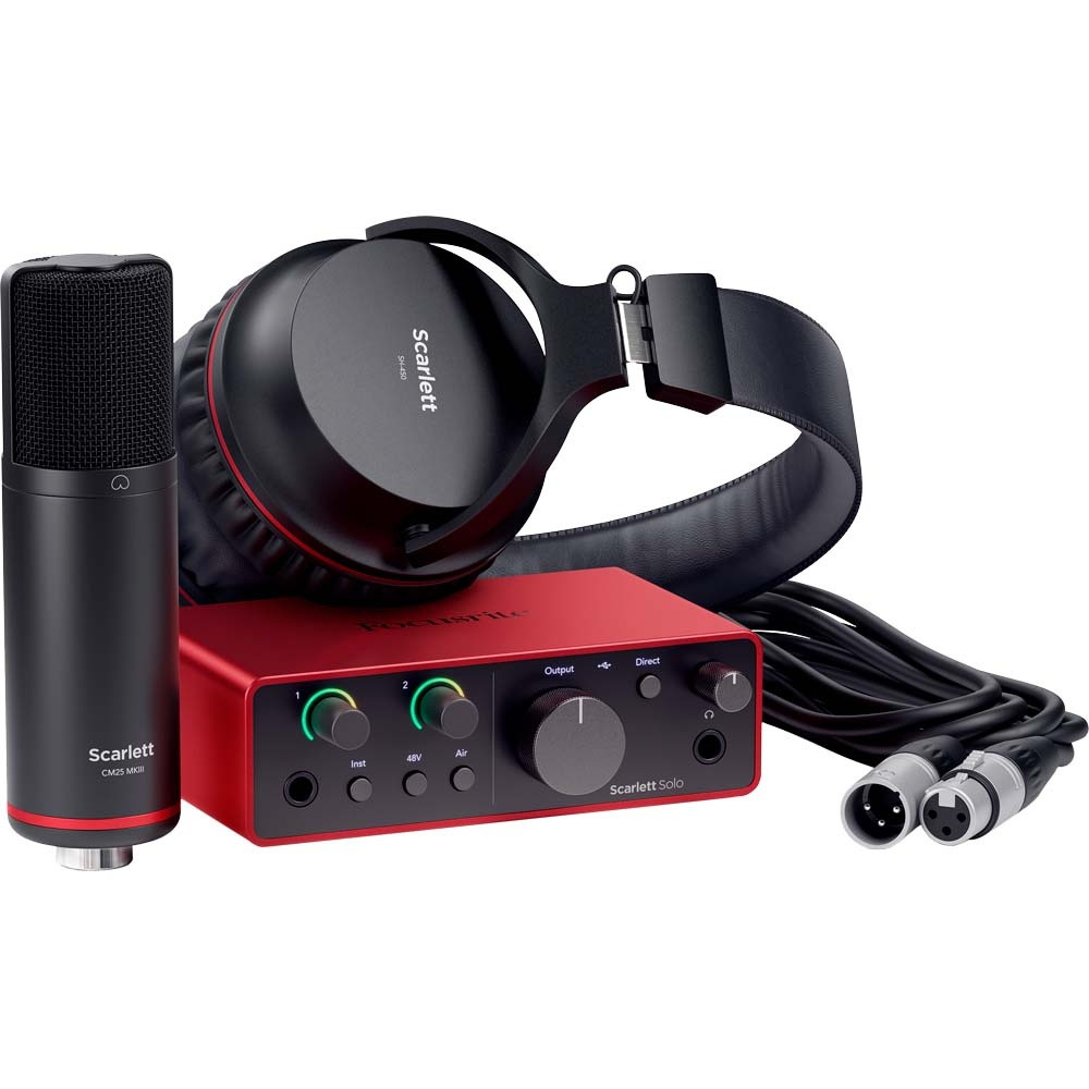 Focusrite Scarlett Solo Studio 4th Gen USB audio interfaceset