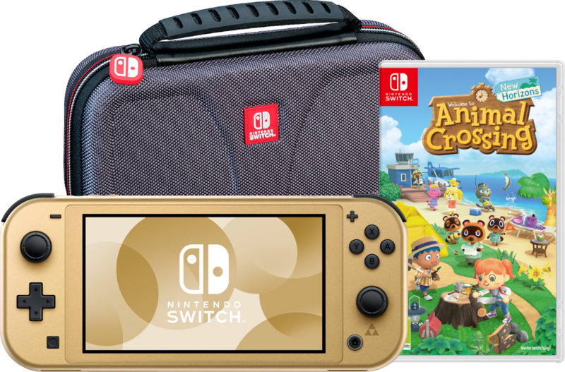 Nintendo Switch Lite Zelda Edition + Animal Crossing: New Horizons + Beschermhoes