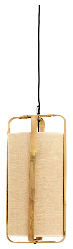 Light & Living Hanglamp Sendai Jute en Bamboe, 32cm - Naturel