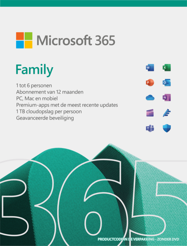 Microsoft Office 365 Family NL Abonnement 1 jaar