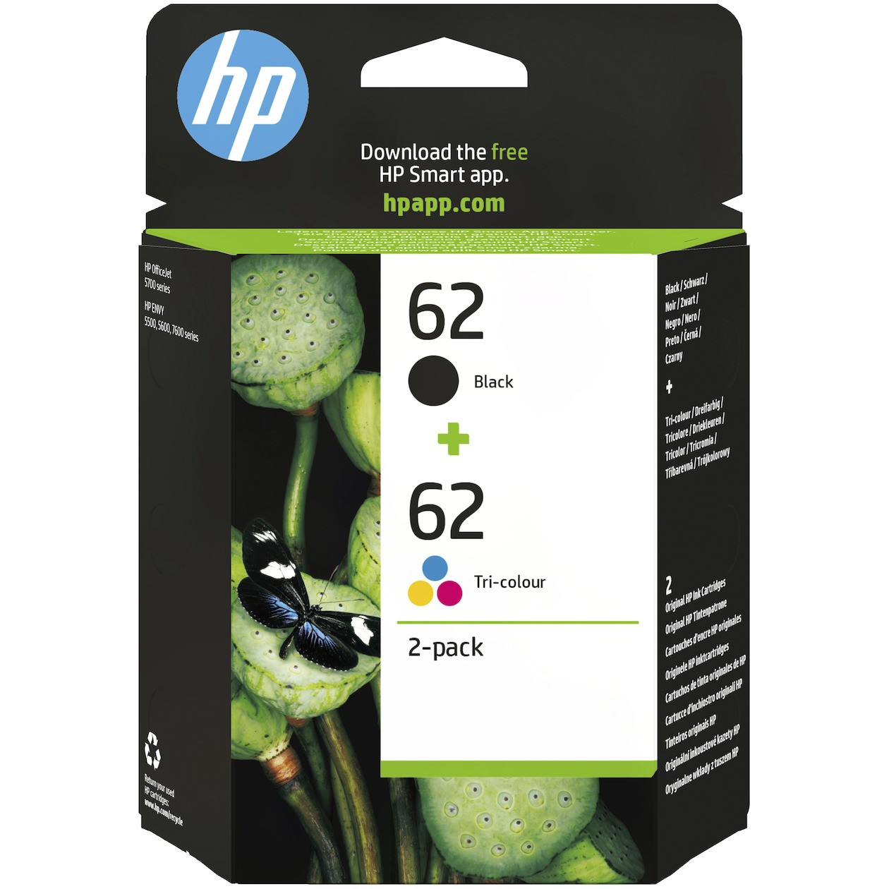 HP 62 Cartridges Combo Pack Inkt