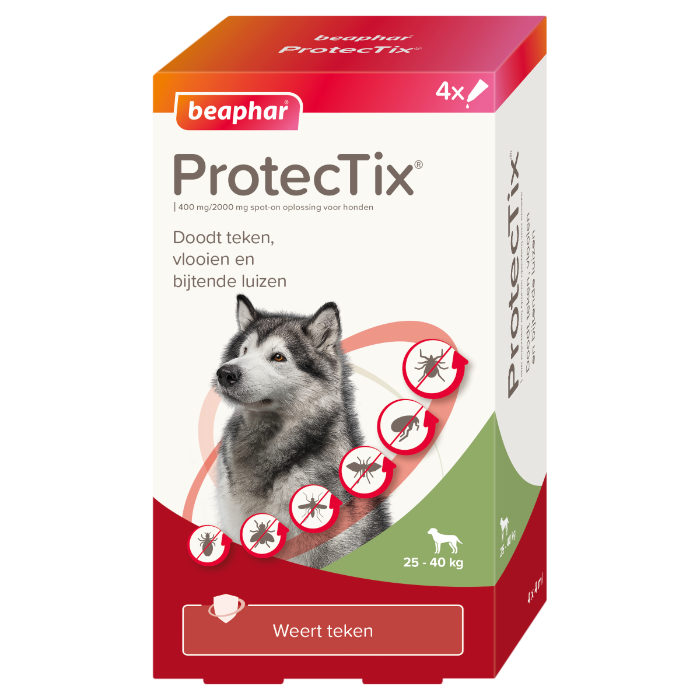 Beaphar ProtecTix hond 25 tot 40kg 4 pipetten