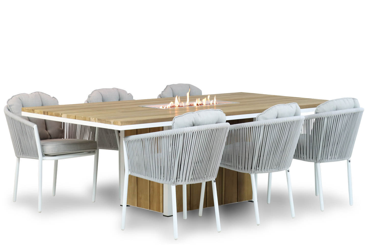 Santika Novita/Seaside 220 cm dining tuinset 7-delig