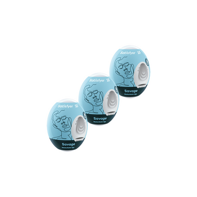 Savage - Masturbator Egg Set - 3 Pieces - Light Blue