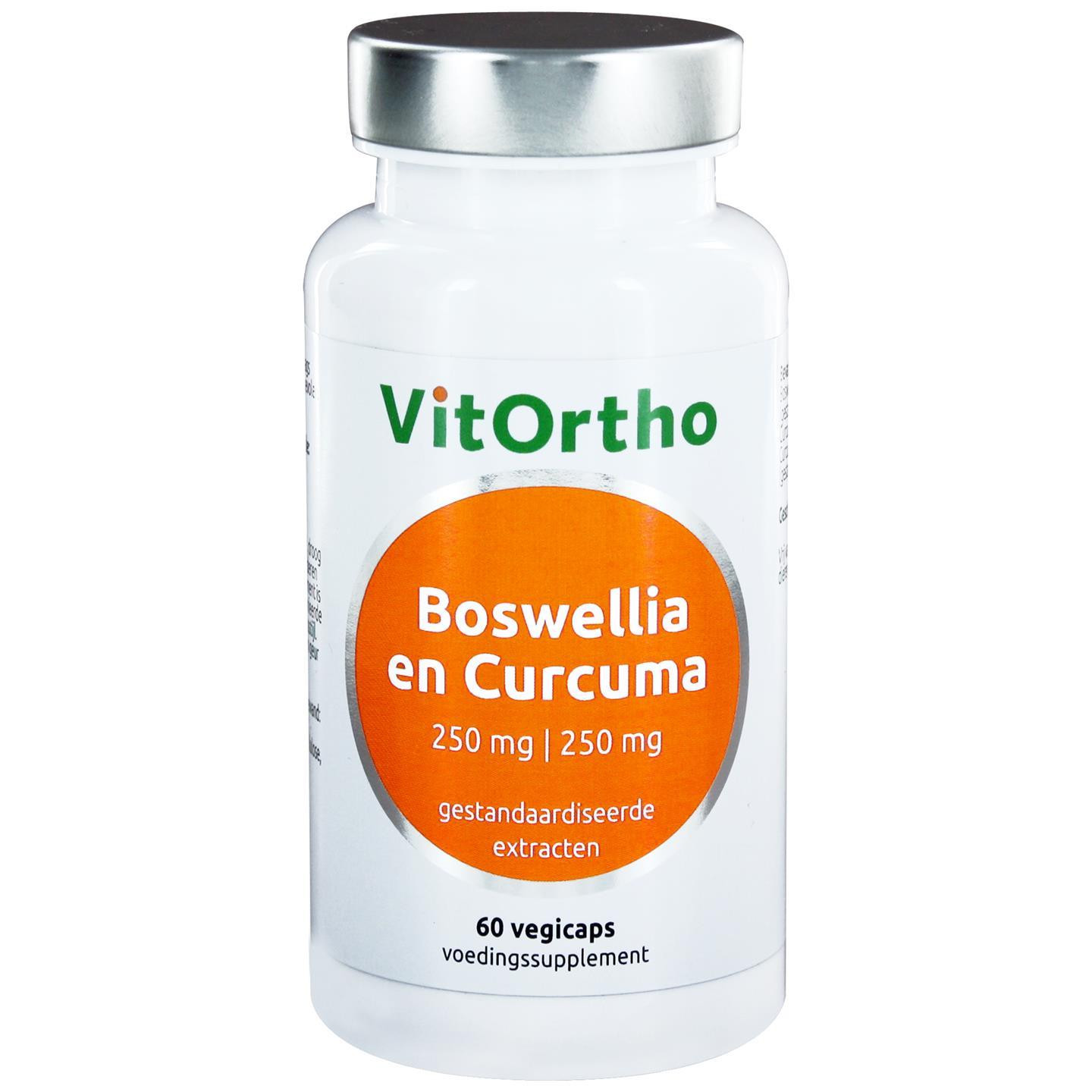 Boswellia 250 mg en Curcuma 250 mg (60 vegicaps) - VitOrtho