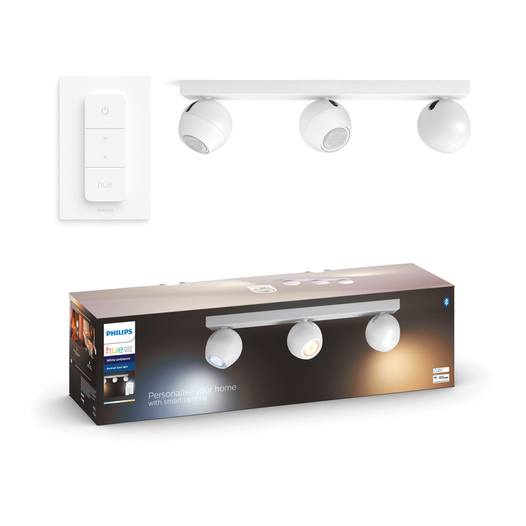 Philips Hue Buckram 3-Spot opbouwspot White Ambiance Wit