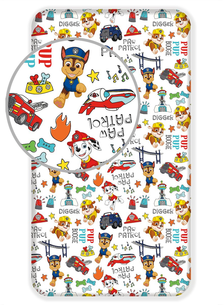 PAW Patrol Hoeslaken Favorite Things - Eenpersoons - 90 x 200 cm - Katoen