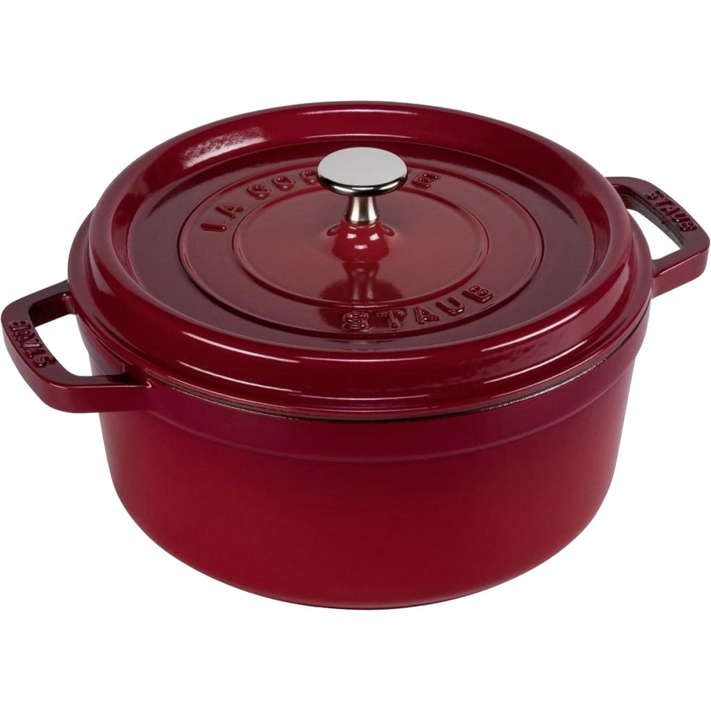 Staub Ronde Stoof-/Braadpan 24 cm Kersenrood