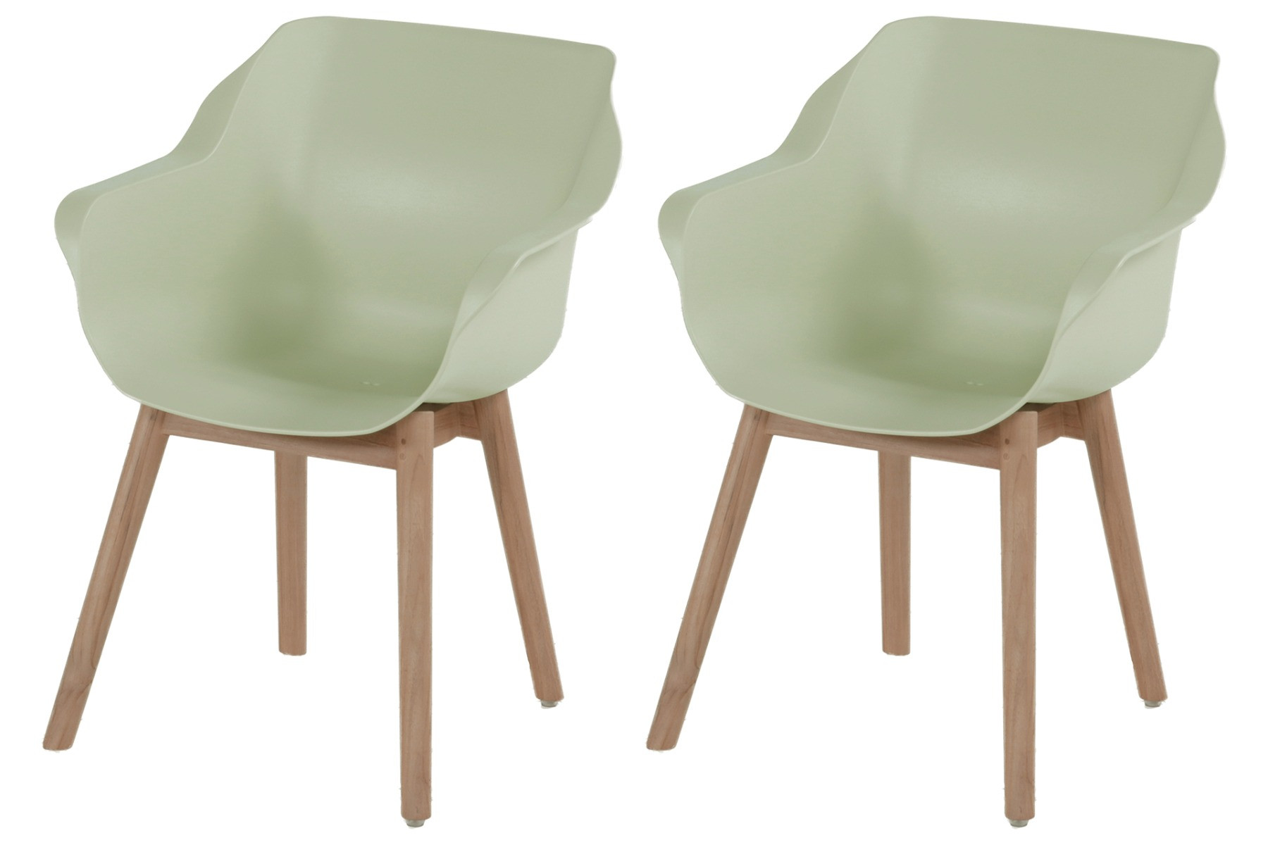 Set van 2 - Hartman Sophie Studio dining armstoel - French green - Teak poot