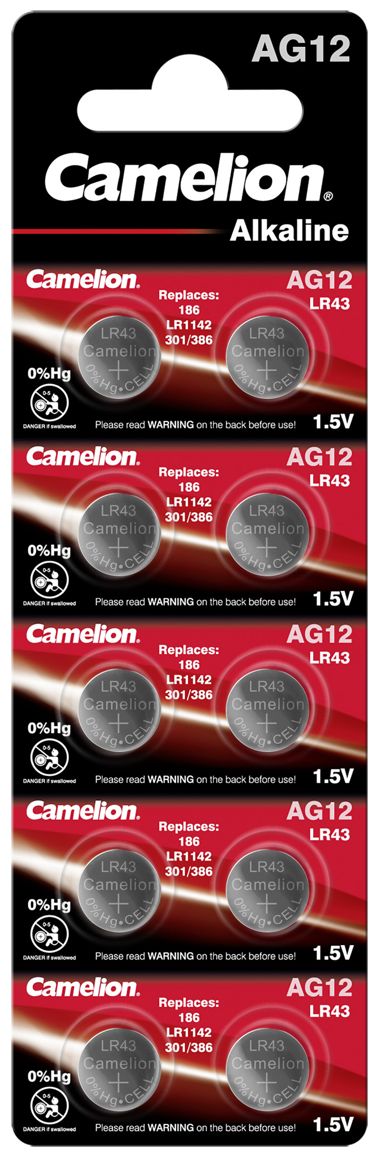 Camelion AG12 - LR43 10x