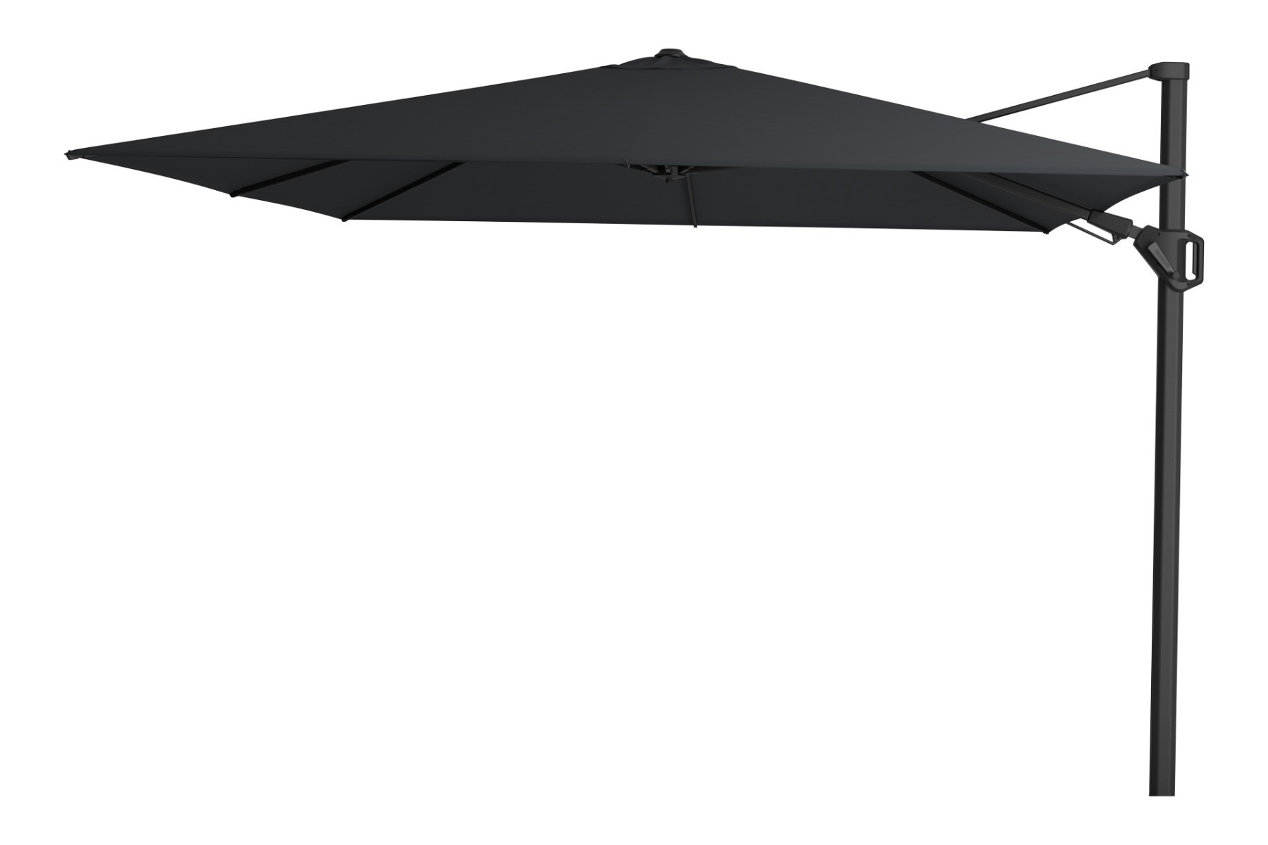 Platinum Challenger zweefparasol T2 Premium - 3x3 m. - Jet Black