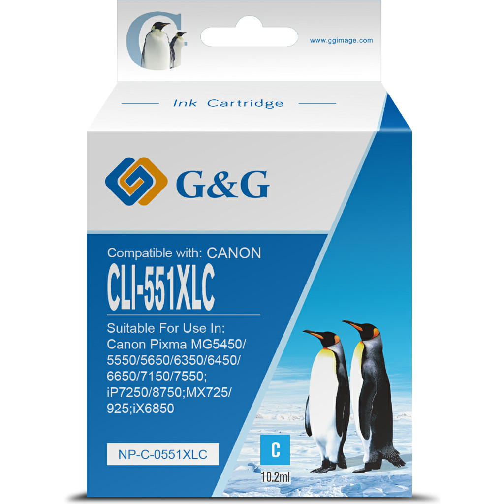 G&G CLI-551XL Cartridge Cyaan