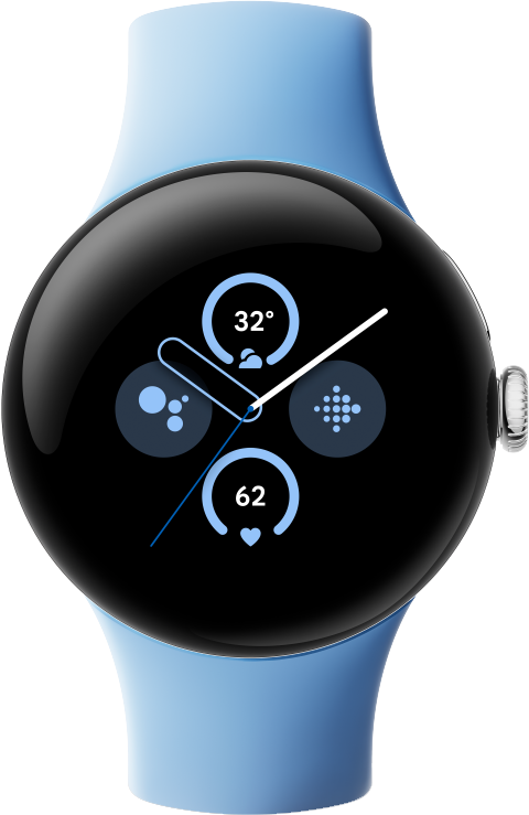 Google Pixel Watch 2 Zilver/Blauw