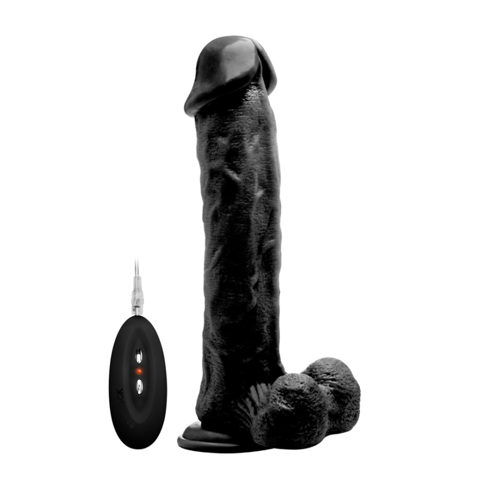 RealRock by Shots Vibrating Realistic Cock with Scrotum - 11 / 28 cm