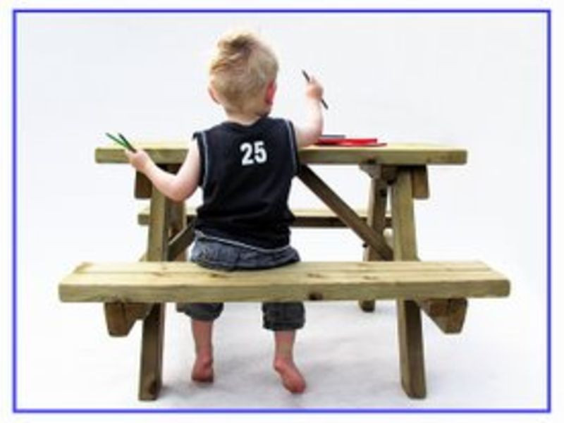 Picknicktafel kind Douglas hout | duurzame kinder picknicktafel 150 cm Bouwpakket