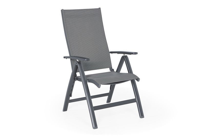 SUNS Lucca Recliner Black Grey Textilene - Suns