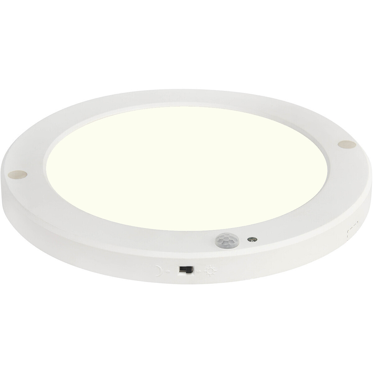 LED Plafondlamp met Bewegingssensor + Dag en Nacht Sensor - 18W - Natuurlijk Wit 4000K - 360° Zichthoek - Opbouw/Inbouw - Rond - Mat Wit