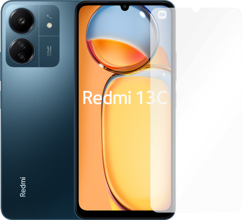 Redmi 13C 128GB Blauw 4G + Just in Case Tempered Glass Screenprotector