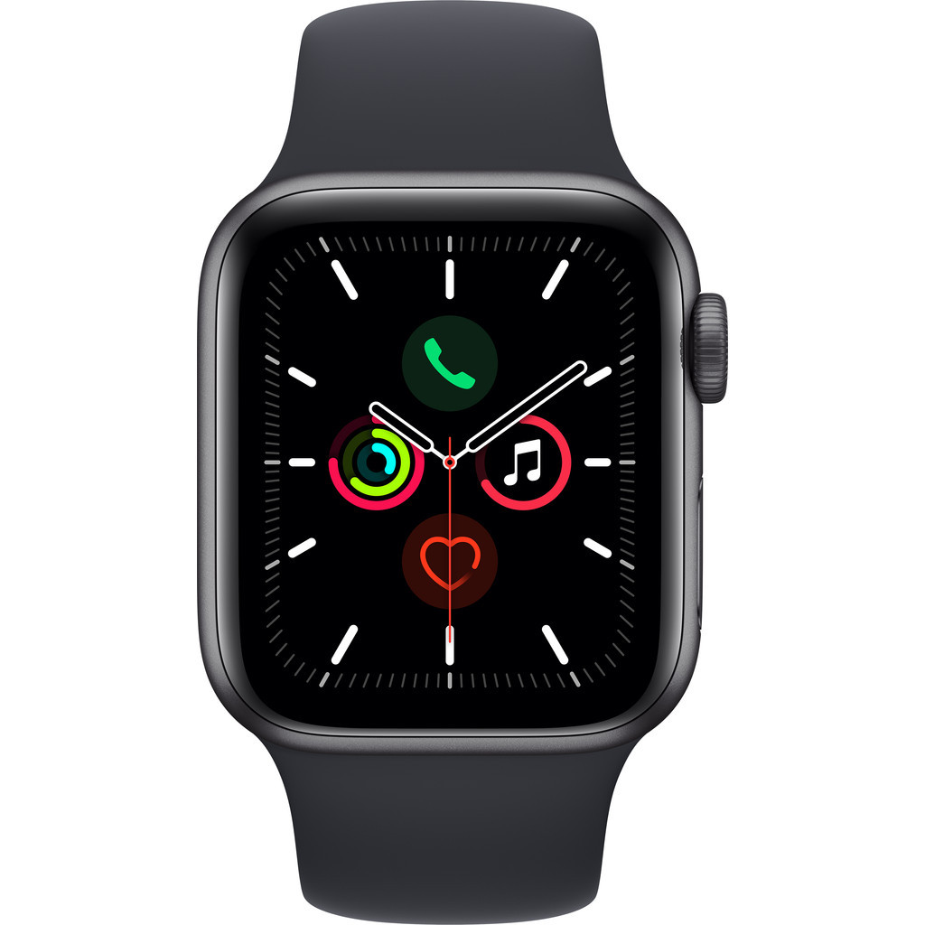 Apple Watch SE 40mm Space Gray Aluminium Middernacht Sportband