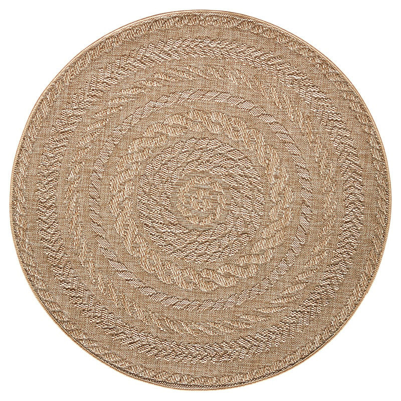 Jute Buitenkleed Woods Beige - NORTHRUGS - Rond - Dekbed-Discounter.nl