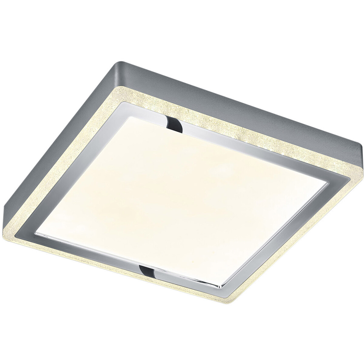 LED Plafondlamp - Plafondverlichting - Trion Slodan - 20W - Aanpasbare Kleur - Afstandsbediening - Dimbaar - Vierkant - Mat Wit - Kunststof