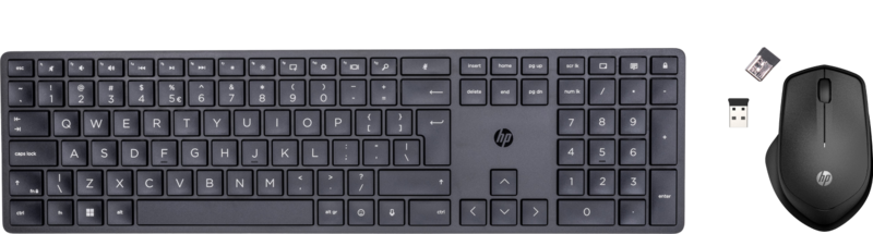 HP 450 Draadloos Toetsenbord Qwerty + HP 280 Silent Draadloze Muis