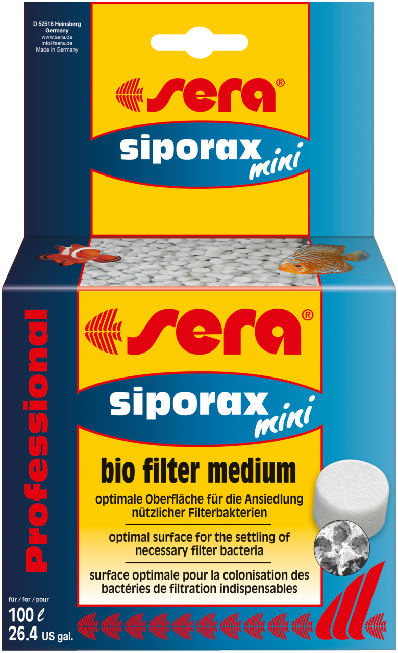 Sera siporax mini Professional 130g: Biologisch Filter voor Aquarium tot 100L