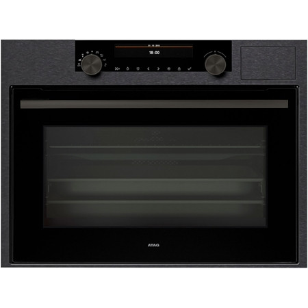 ATAG CS46121D Inbouw Combi Stoomoven met Groot Kleurendisplay - Black Steel