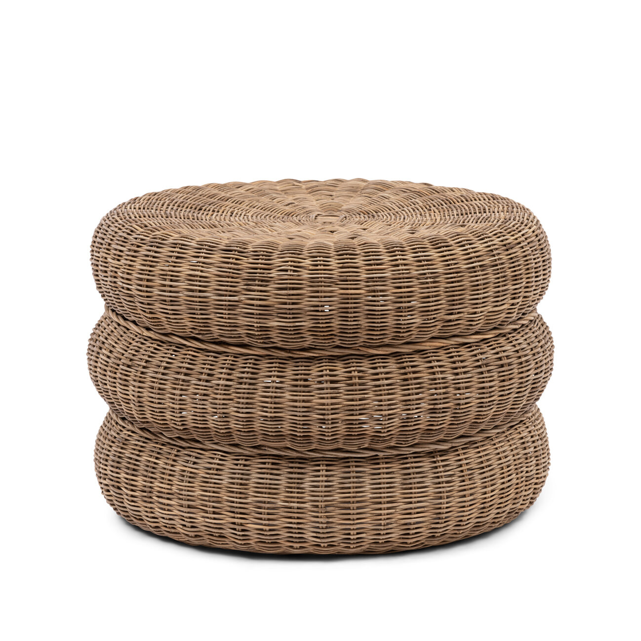 Rivièra Maison Hocker Macaron Rustic Rattan - Naturel - Rond