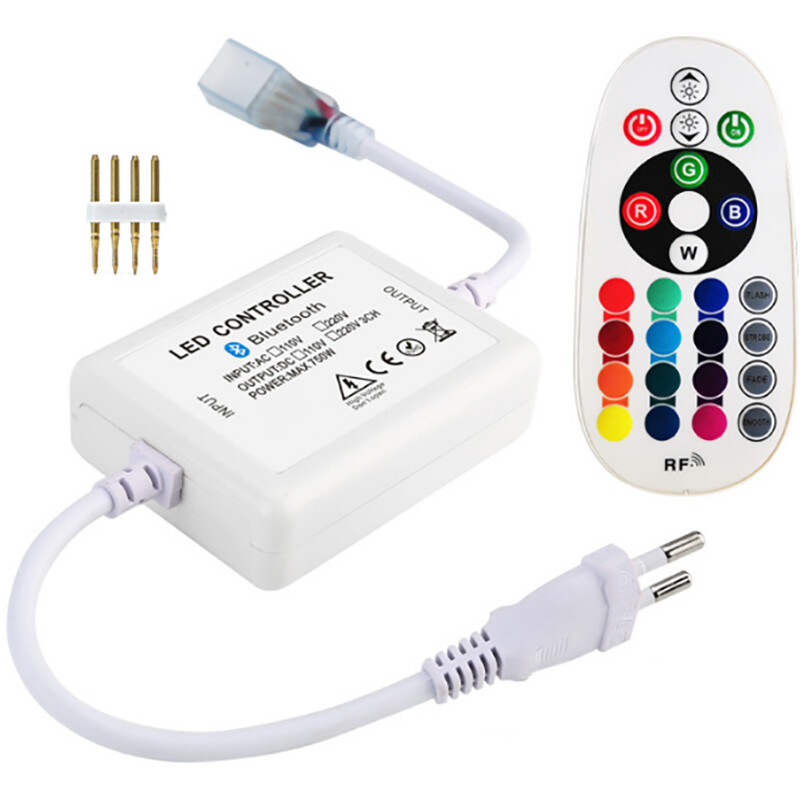 LED Strip Afstandsbediening Set - Velvalux - Smart Slimme RGB Controller - 720W - RGB - Dimbaar - 230V