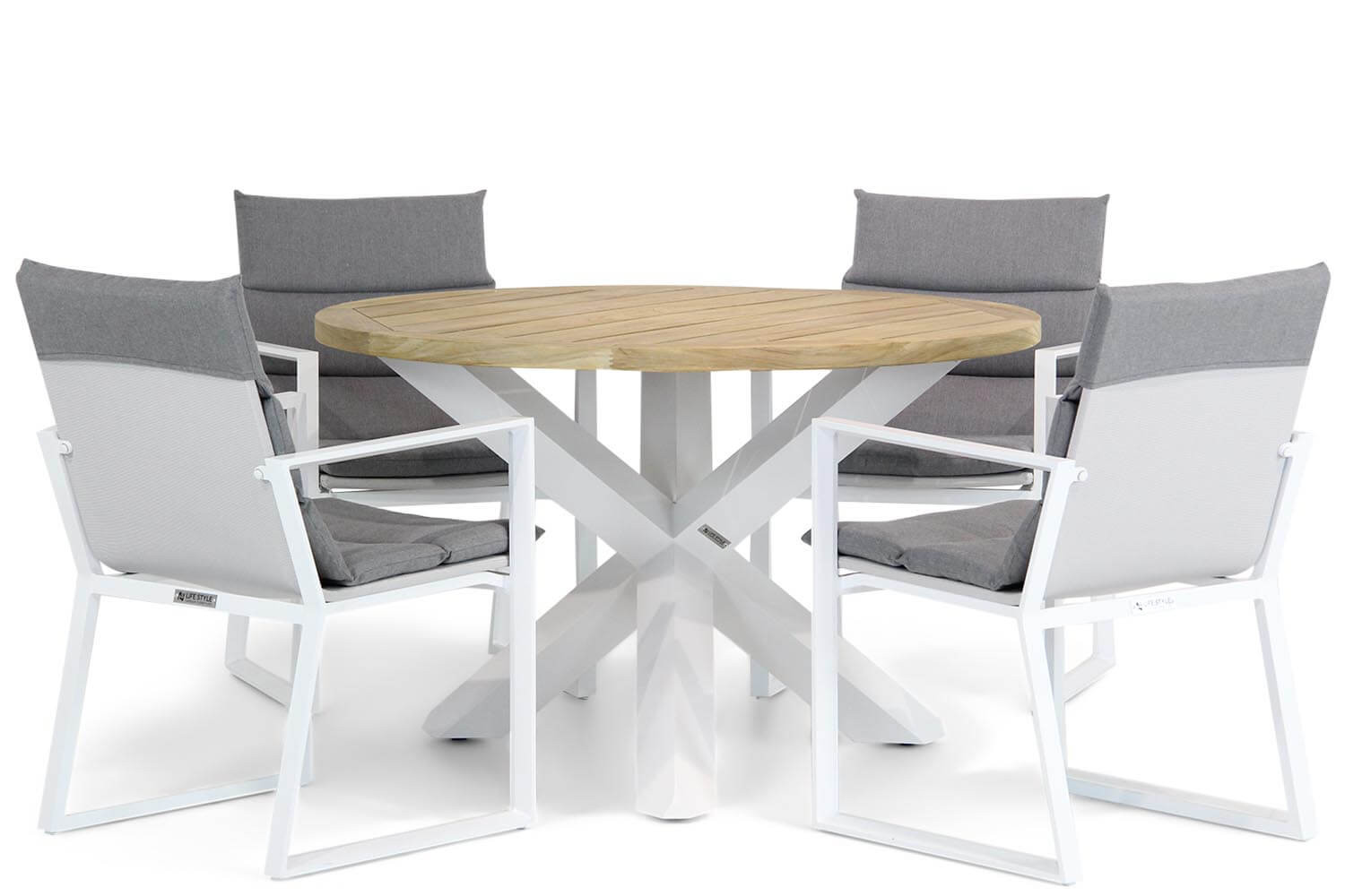 Lifestyle Treviso/Wellington 120 cm rond dining tuinset 5-delig