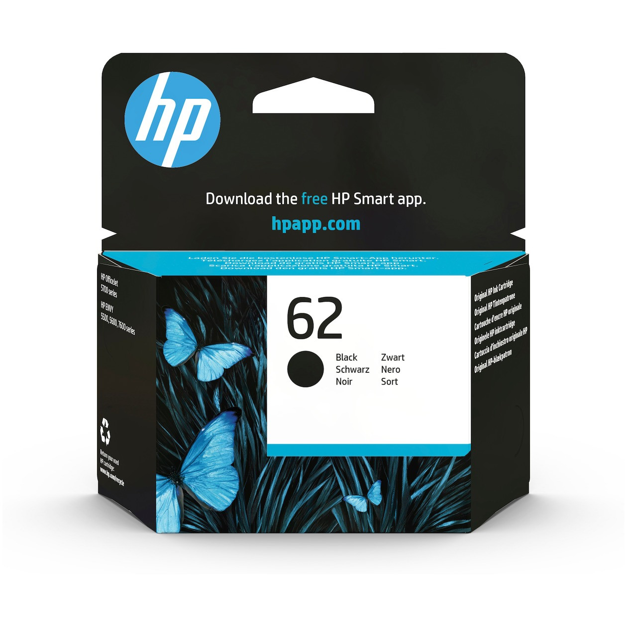 HP 62 Cartridge Inkt Zwart