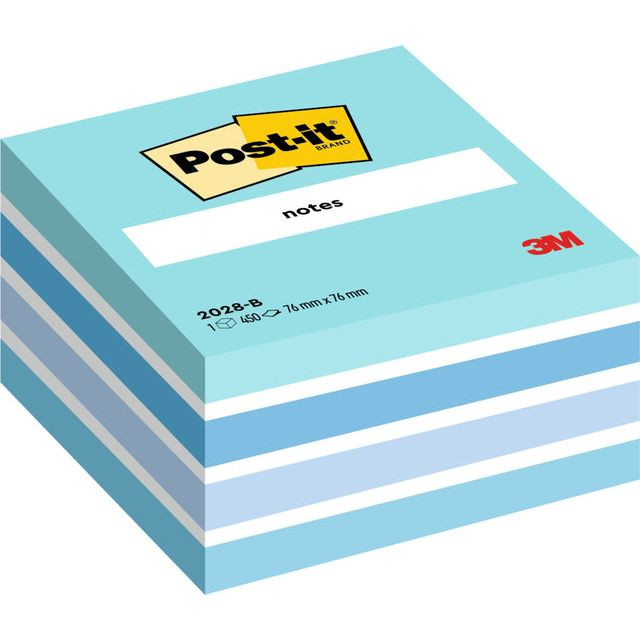 Post-it Notes kubus, 450 vel, ft 76 x 76 mm, blauw