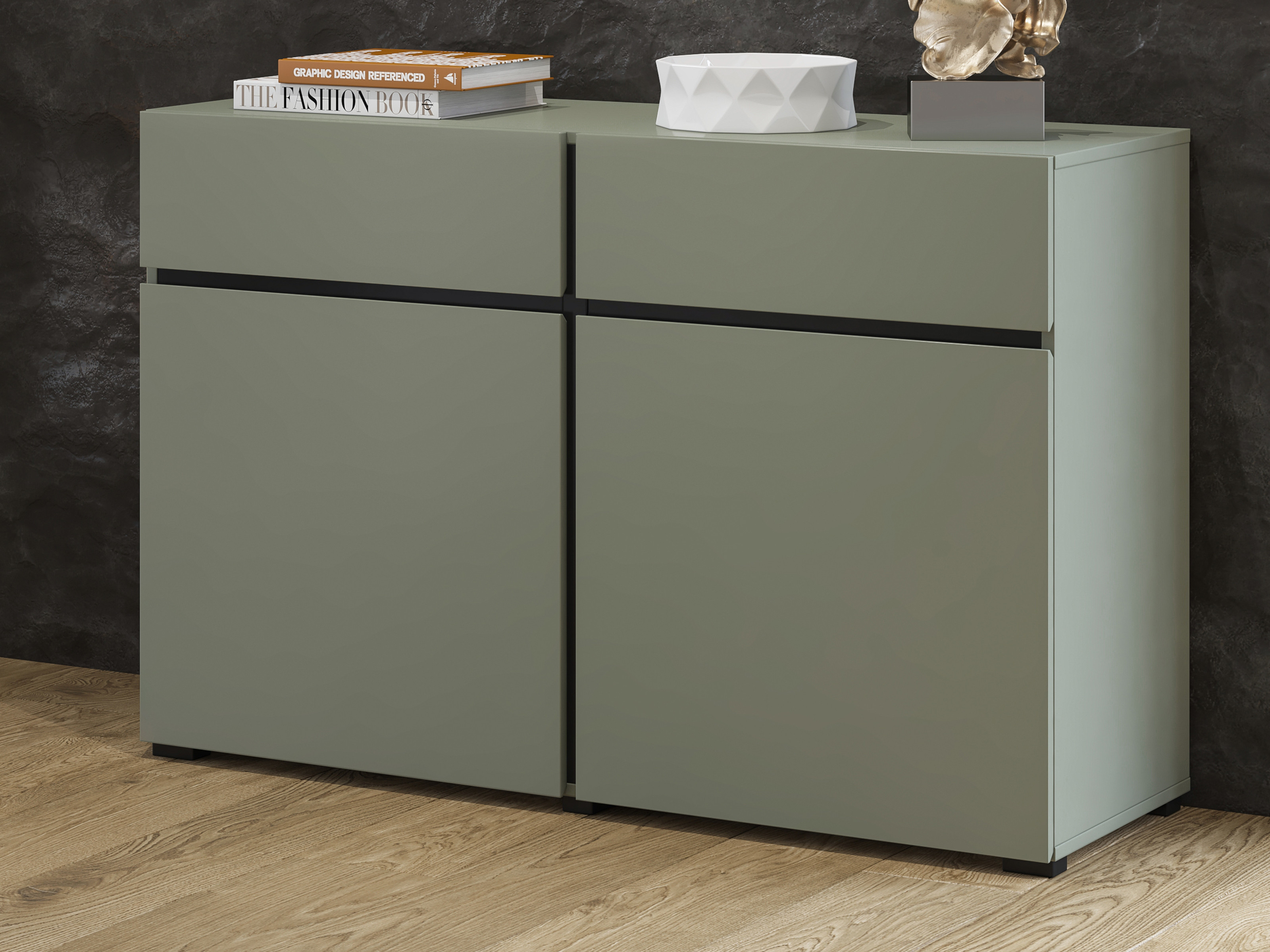 Commode CROSSAIR 2 deuren 2 lades groen