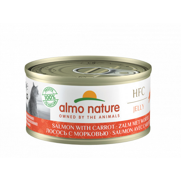 Almo Nature HFC Jelly zalm met wortel natvoer kat (70 g) 12 x 70 g