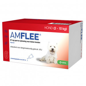 Amflee Spot-On 67 mg hond S 2 - 10 kg 3 pipetten