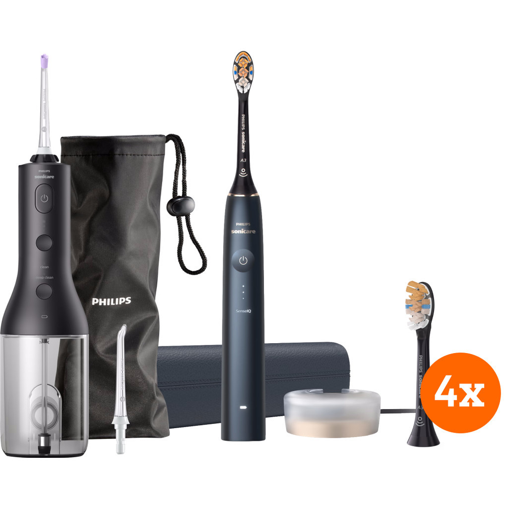 Philips Sonicare Prestige 9900 HX9992/12 + opzetborstels (4 stuks) + Power Floss