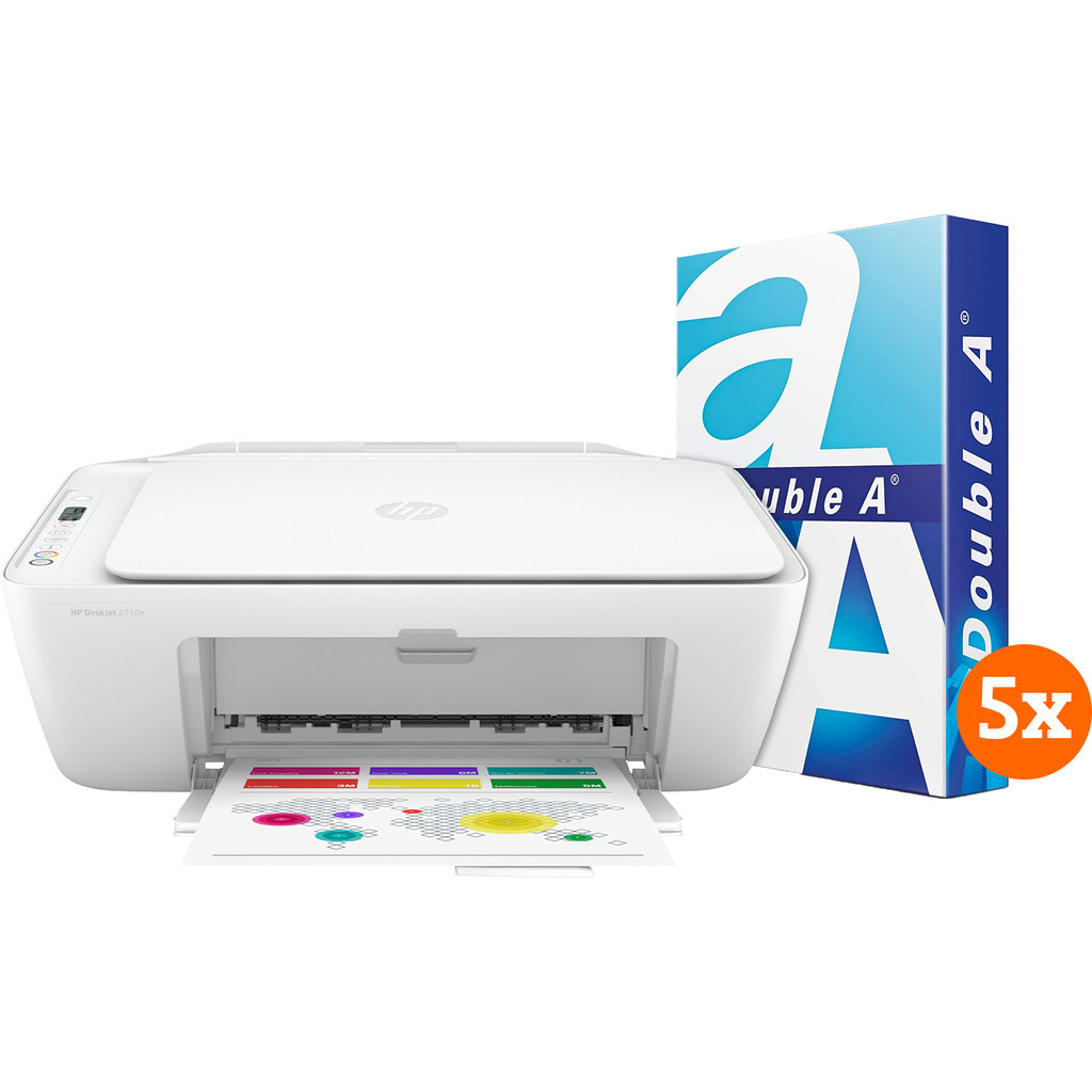 HP Deskjet 2710e + 2500 vellen A4 papier