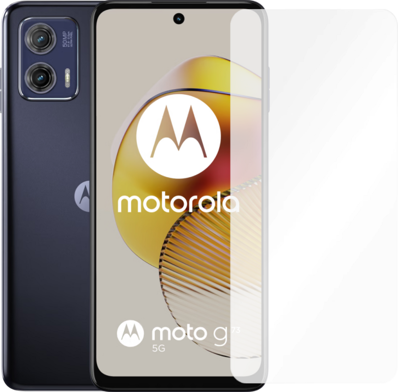 Motorola Moto G73 256GB Blauw 5G + Just in Case Tempered Glass Screenprotector