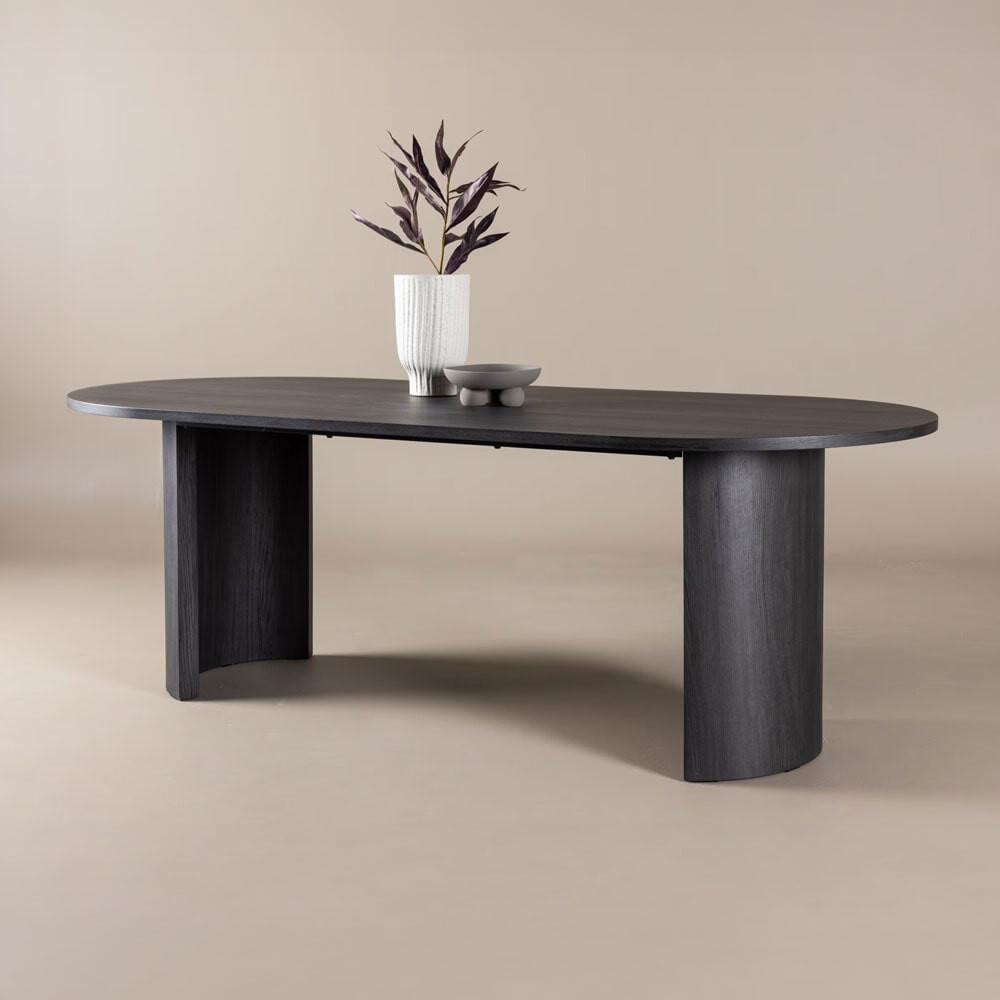 Nohr Ovale Eettafel Marysol 220 x 100cm - Zwart - Ovaal