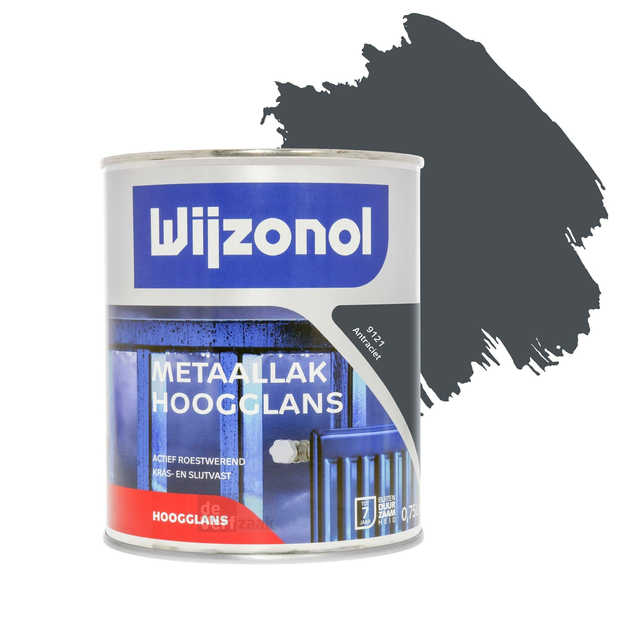 Wijzonol Metaallak Hoogglans 9121 Antraciet