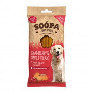 Soopa Jumbo Dental Sticks met cranberry & zoete aardappel voor de hond Per 5