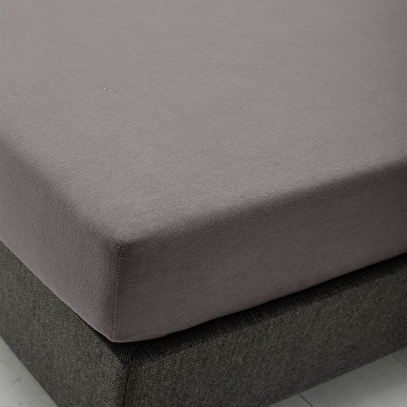 Hoeslaken Stretch - Taupe - 180x200 cm - Taupe - Fresh and Co - Dekbed-Discounter.nl