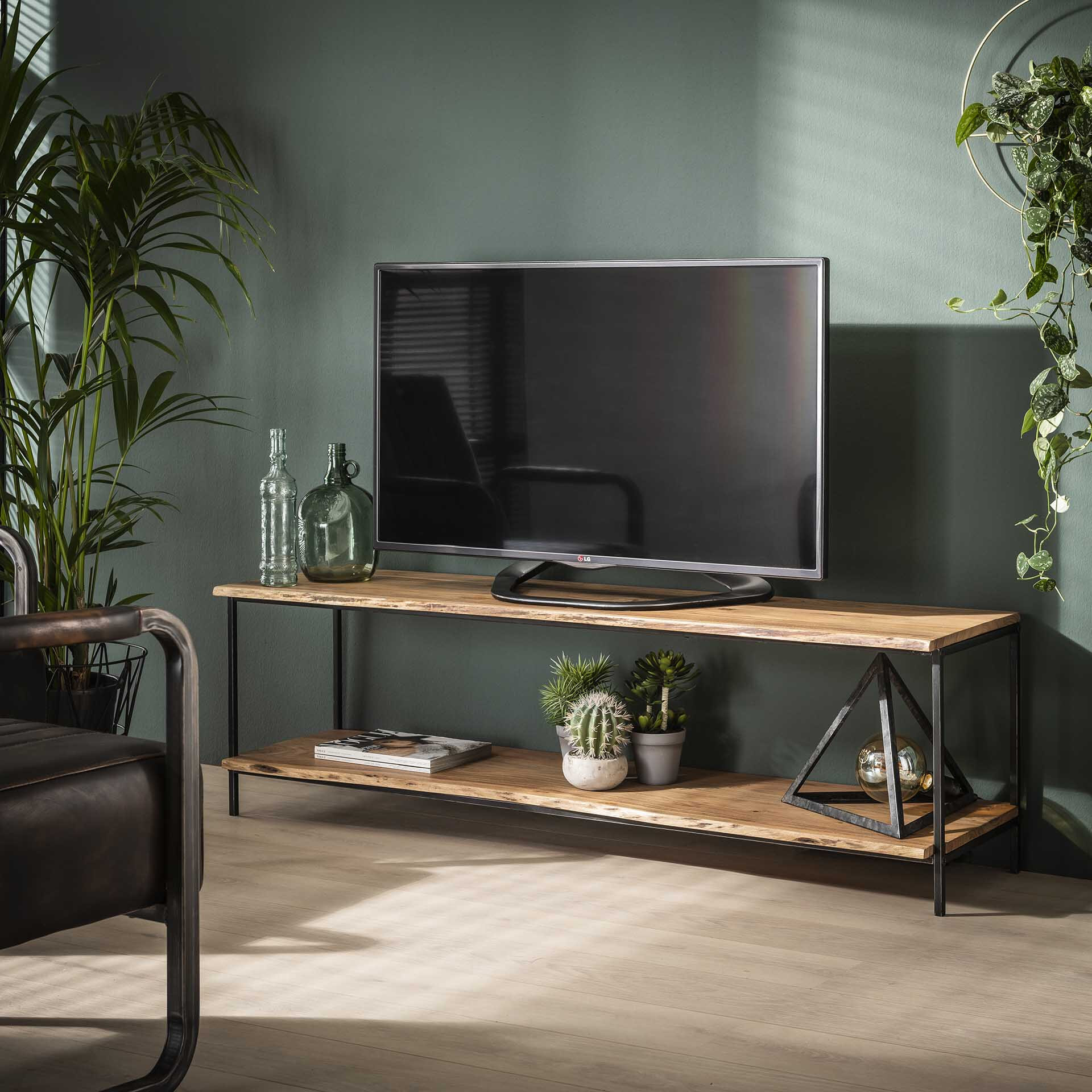 TV-meubel Rick Acaciahout, 150cm - Massief acacia naturel