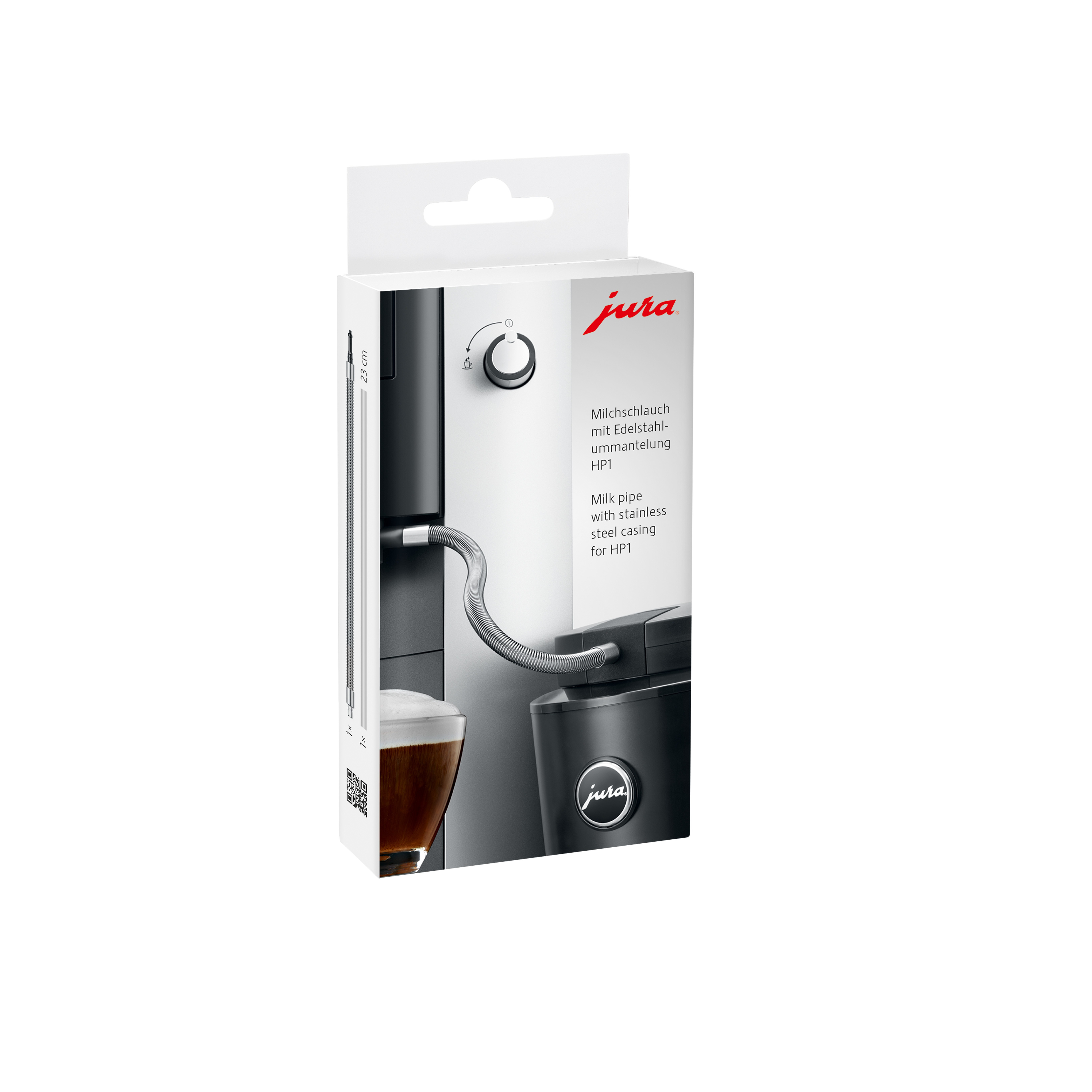 Jura Melkslang met RVS mantel HP1 Koffie accessoire Zilver