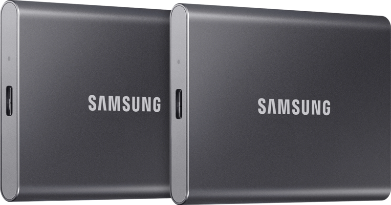 Samsung T7 Portable SSD 2TB Grijs - Duo Pack