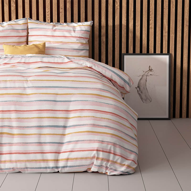 Dekbedovertrek Mette Dekbedovertrek - Lits-Jumeaux (240x220 cm) - Roze Polyester-katoen - Dessin: - Sleeptime Elegance - Dekbed-Discounter.nl