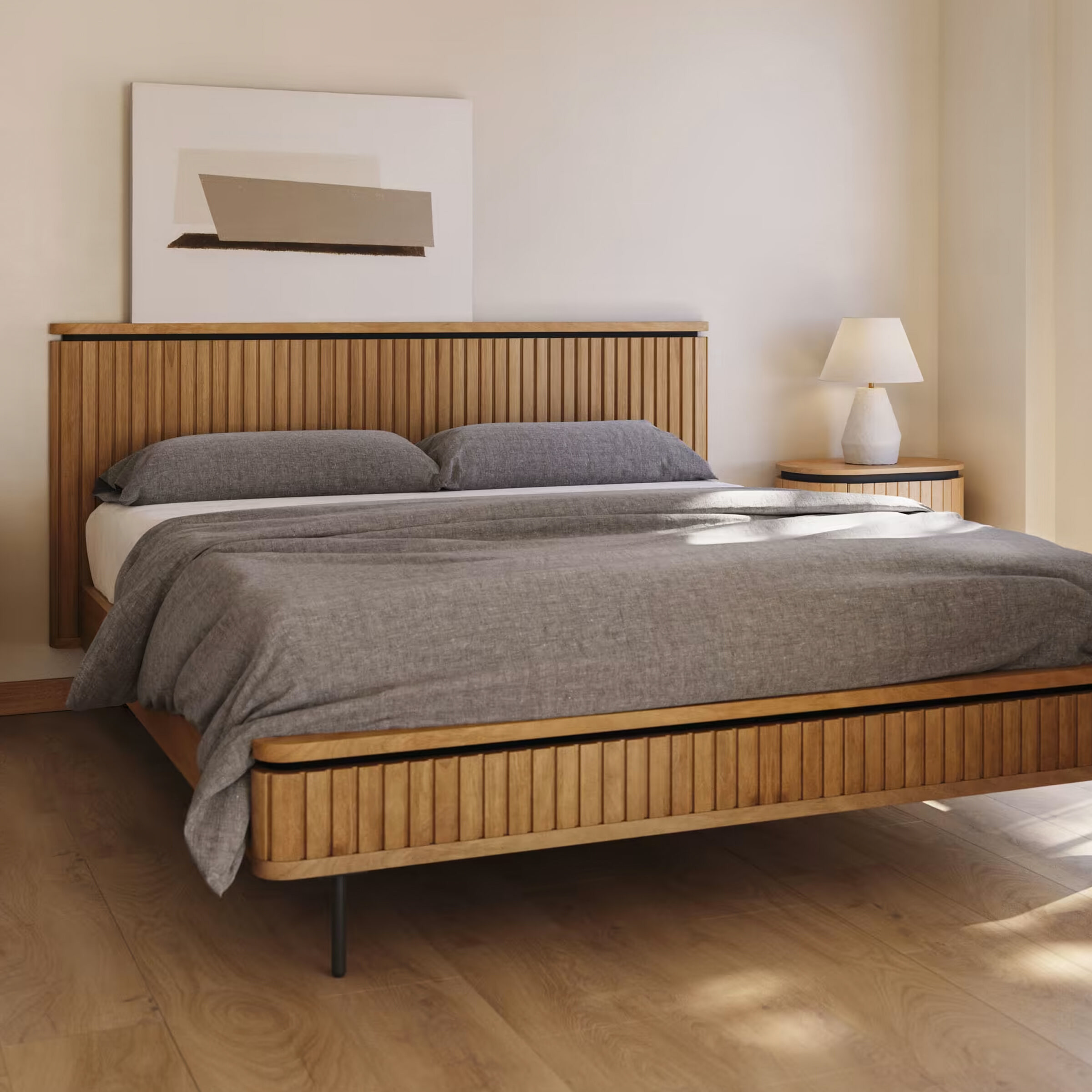 Kave Home Bed Licia Mangohout, 160 x 200cm - Bruin